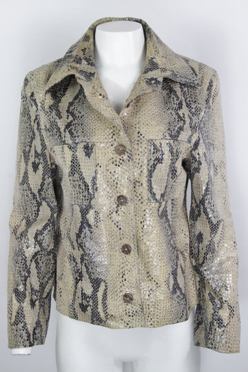 Vintage Y2k Faux Snakeskin Jacket - S