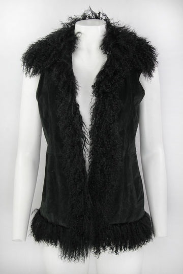 Vintage Y2k Afghan Pennylane Suede Vest - S