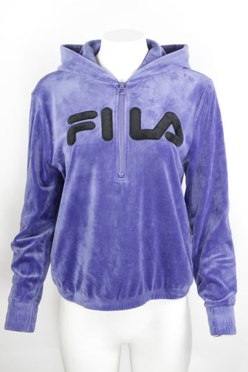 Vintage Quarter Zip Y2k Fila Velour Tracktop - M