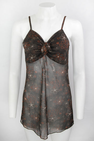 Vintage Y2k strappy brown InScene top - L