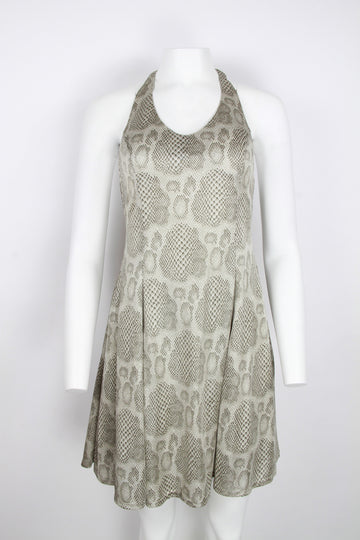 Vintage Versace Versus snake print mini halter dress - S