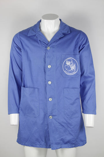 Light blue work wear jacket - Greek writing - Archimedes - M