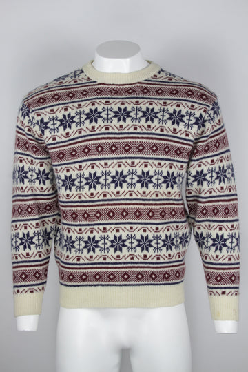 70's snowflake sweater - L