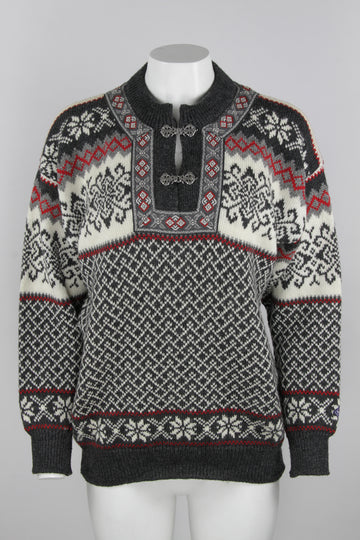 Vintage Traditional Norwegian knit with clap collar - L