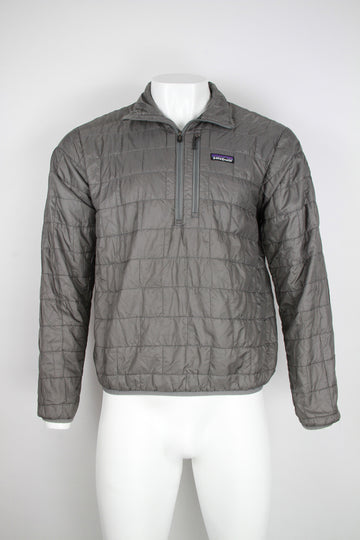 Vintage Men's Grey lightly padded Patagonia jacket with half zip - S