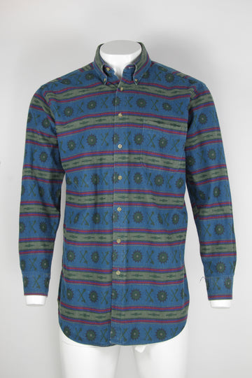 Woolrich Patterned Flannel Shirt -  blue pattern - L