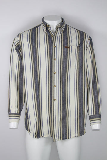 Vintage Carhartt Heavy gauged cotton striped button down shirt  - L