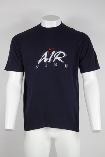 Vintage 1980s Nike AIR t-shirt MADE IN USA - Navy - XL