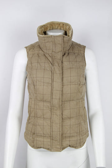 Vintage Tommy Hilfiger puffer Gillet - Brown check - M