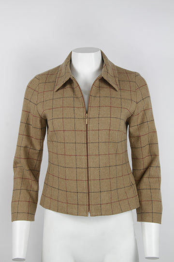 Vintage ladies Pendleton cropped zip up jacket - S